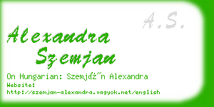 alexandra szemjan business card